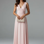Annabelle Satin Wrap Maxi Party Dress with Relaxed Fit for Christmas