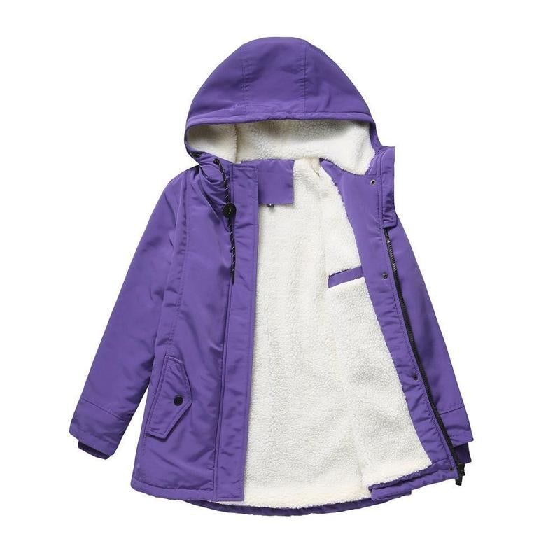 Heide Sherpa-Lined Hooded Quilted Winter Coat with Drawstring
