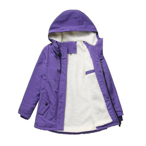 Heide Sherpa-Lined Hooded Quilted Winter Coat with Drawstring