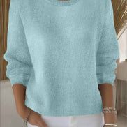 Lorie Relaxed-Fit Women's Knitted Jumper with Ribbed Trim
