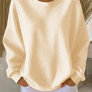 Lucille Oversized Waffle-Knit Women's Jumper with Dropped Shoulders