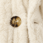 Cable-Knit Textured Hooded Longline Coat with Button Hems