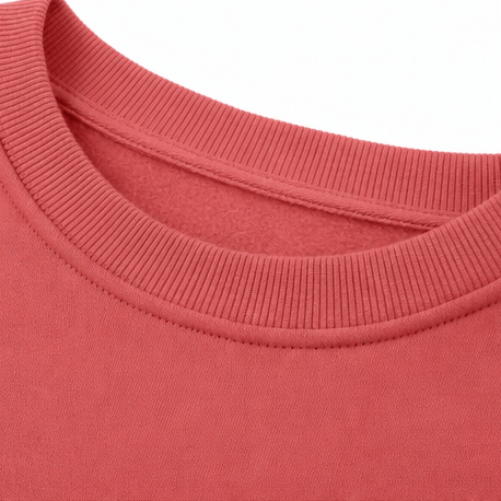 Oversized Kangaroo Pocket Fleece Sweatshirt with Crew Neck