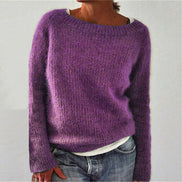 Klara Boat Neck Chunky Knit Jumper for Women