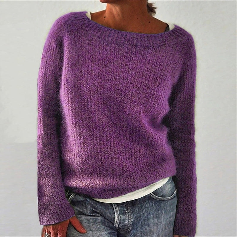 Klara Boat Neck Chunky Knit Jumper for Women