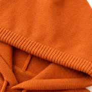 Women's Ribbed Hooded Knit Jumper with Drawstring