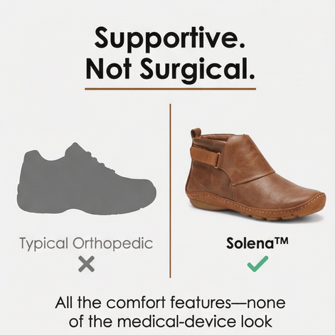 Solena Wide-Fit Adjustable Women's Ankle Boots with Strap for Sensitive Feet