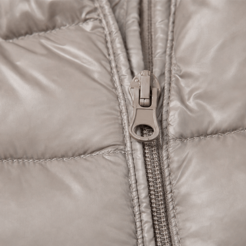 Women's Long Quilted Puffer Coat with Hood in Polyester