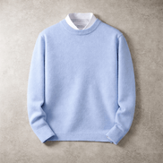 Men's Merino Wool Blend Crewneck Knit Jumper