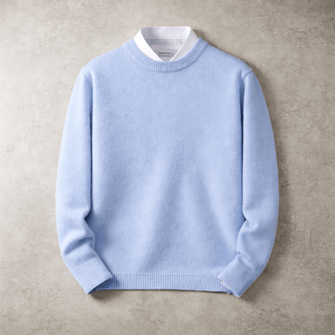 Men's Merino Wool Blend Crewneck Knit Jumper