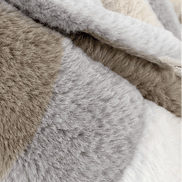 Women's Oversized Faux Fur Color-Block Hooded Coat