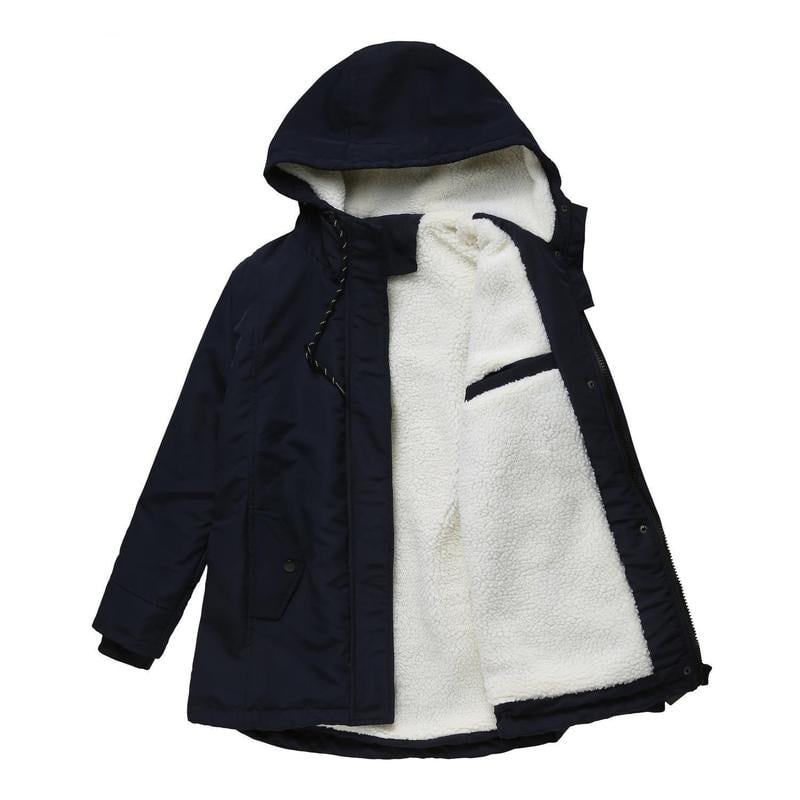 Heide Sherpa-Lined Hooded Quilted Winter Coat with Drawstring