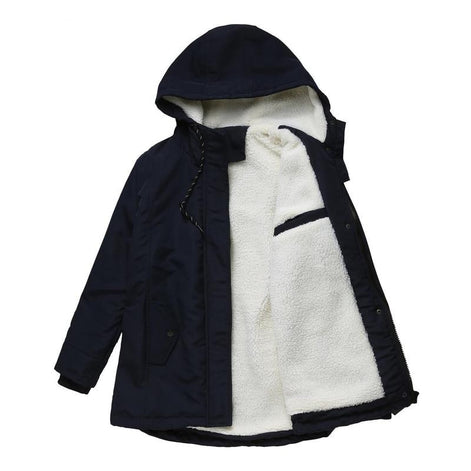 Heide Sherpa-Lined Hooded Quilted Winter Coat with Drawstring