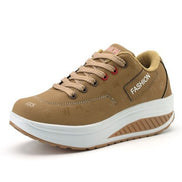 Jarrah Women's Cushioned Platform Sneakers with Lace-Up Faux Leather Upper