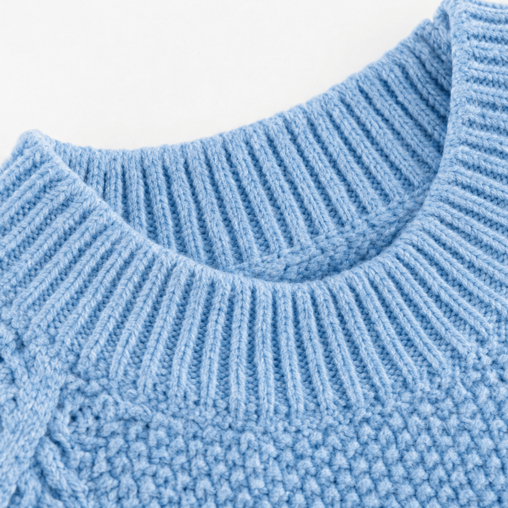 Petronella Open-Work Sleeve Cable Knit Jumper for Women