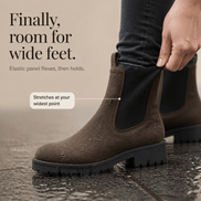 Wide-Fit Chelsea Boots with Stretch Side Panels for Women