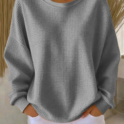 Lucille Oversized Waffle-Knit Women's Jumper with Dropped Shoulders