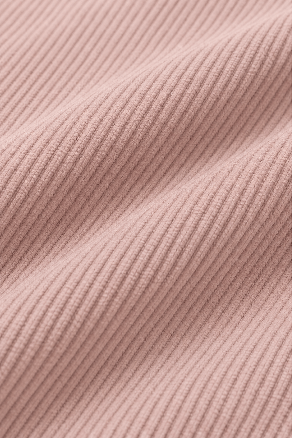 Ribbed Corduroy-Look Hoodie with Front Pocket for Women