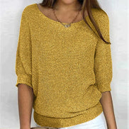 Jade Relaxed-Fit Batwing Sleeve Knitted Jumper for Women