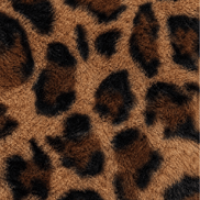 Women's Leopard Print Faux Fur Longline Coat with Open Front
