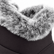 Faux Fur-Lined Waterproof Slip-On Ankle Boots for Women in Winter
