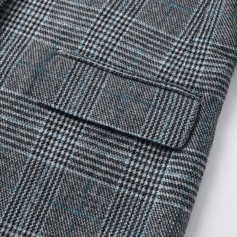 Hartlyn Relaxed Boyfriend-Fit Glen Plaid Women's Tailored Blazer