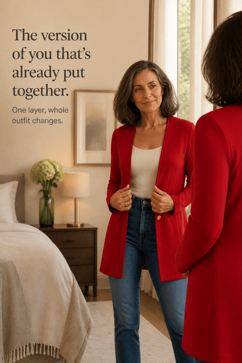Linevalle V-Neck Single-Button A-Line Women's Tailored Blazer in Polyester