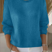 Lorie Relaxed-Fit Women's Knitted Jumper with Ribbed Trim