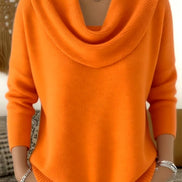 Vânia Cowl-Neck Ribbed Women's Knitted Jumper