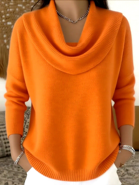 Vânia Cowl-Neck Ribbed Women's Knitted Jumper