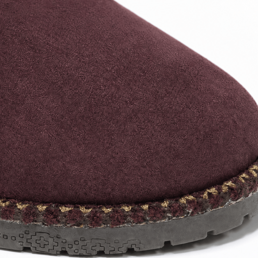 Coziva Cable-Knit Cuffed Mid-Calf Suede Boots for Women