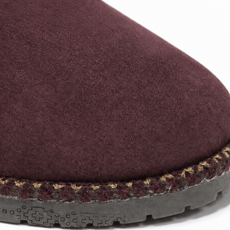 Coziva Cable-Knit Cuffed Mid-Calf Suede Boots for Women