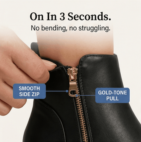 Strida Cushioned Platform Ankle Boots with Side Zip for Women