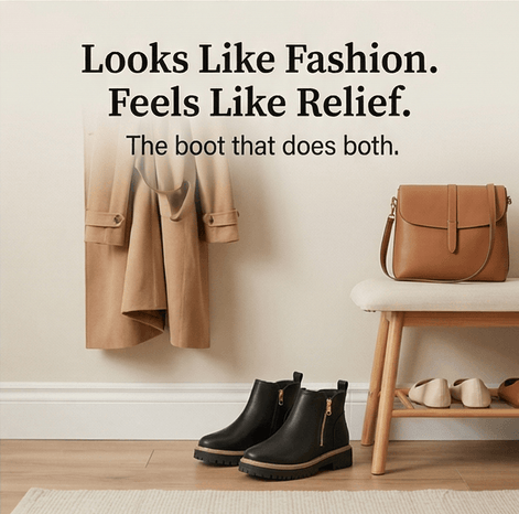 Strida Cushioned Platform Ankle Boots with Side Zip for Women