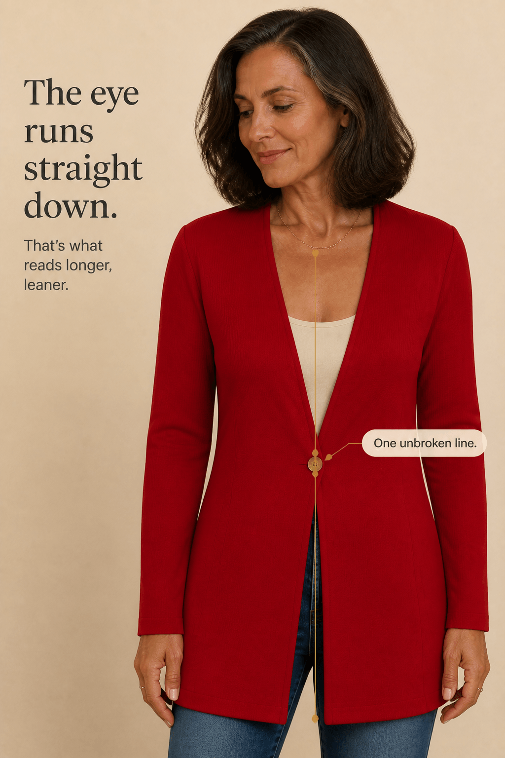 Linevalle V-Neck Single-Button A-Line Women's Tailored Blazer in Polyester