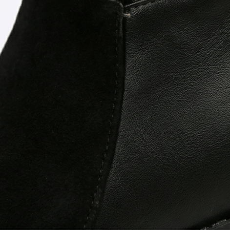Fleece-Lined Knee High Boots for Women with Faux Fur Trim