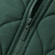 Women's Hooded Spliced Quilted Puffer Jacket with Padded Lining