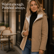 Coldbourne Sherpa-Lined Hooded Quilted Puffer Jacket for Women
