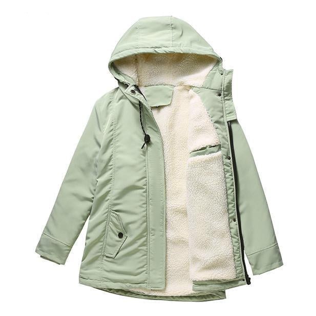 Heide Sherpa-Lined Hooded Quilted Winter Coat with Drawstring
