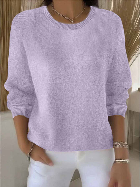 Lorie Relaxed-Fit Women's Knitted Jumper with Ribbed Trim