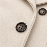 Edwina Women's Double-Breasted Hooded Winter Coat with Wide Collar