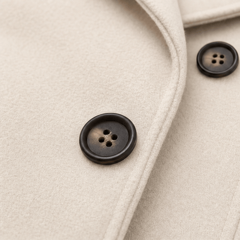 Edwina Women's Double-Breasted Hooded Winter Coat with Wide Collar