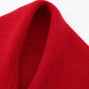 Fringe-Trim Draped Shawl Collar Open-Front Wool Winter Coat for Women