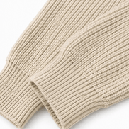 Women's Knit-Panel Quilted Puffer Jacket with Ribbed Cuffs
