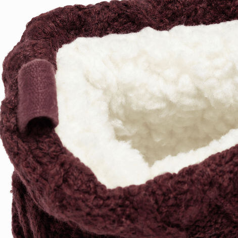 Coziva Cable-Knit Cuffed Mid-Calf Suede Boots for Women