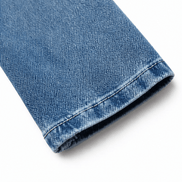Ruffle-Trim Open-Front Denim Jacket for Women