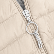 Women's Longline Quilted Puffer Jacket with Hood and Zip Pockets