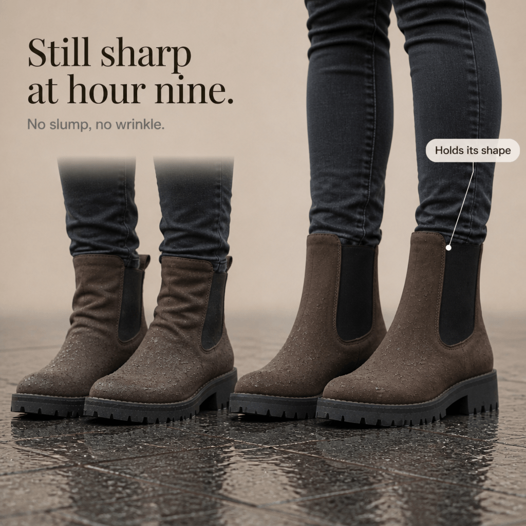 Wide-Fit Chelsea Boots with Stretch Side Panels for Women
